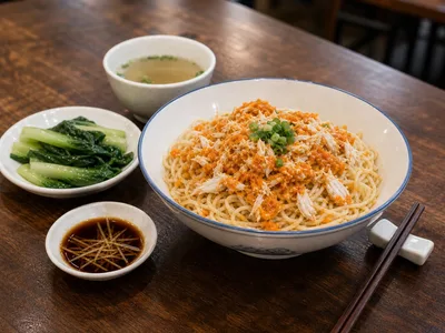 Shanghai Crab Roe Noodles: How to Mix Xiefen Mian and Balance Ginger Vinegar