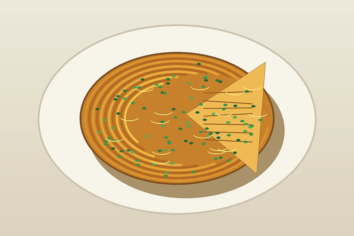 Cut Shanghai scallion pancake showing inner layers and scallion aroma