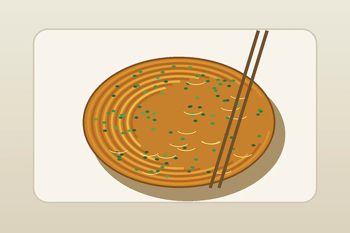 Shanghai cong you bing with crisp edge and warm chewy center