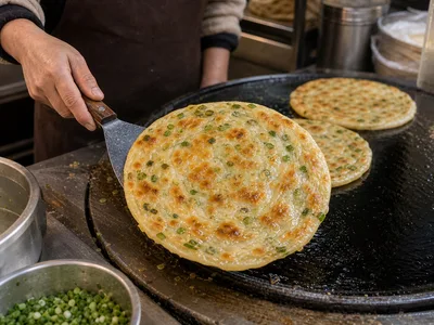 Shanghai Scallion Pancake: How to Choose a Fresh Cong You Bing at a Breakfast Stall