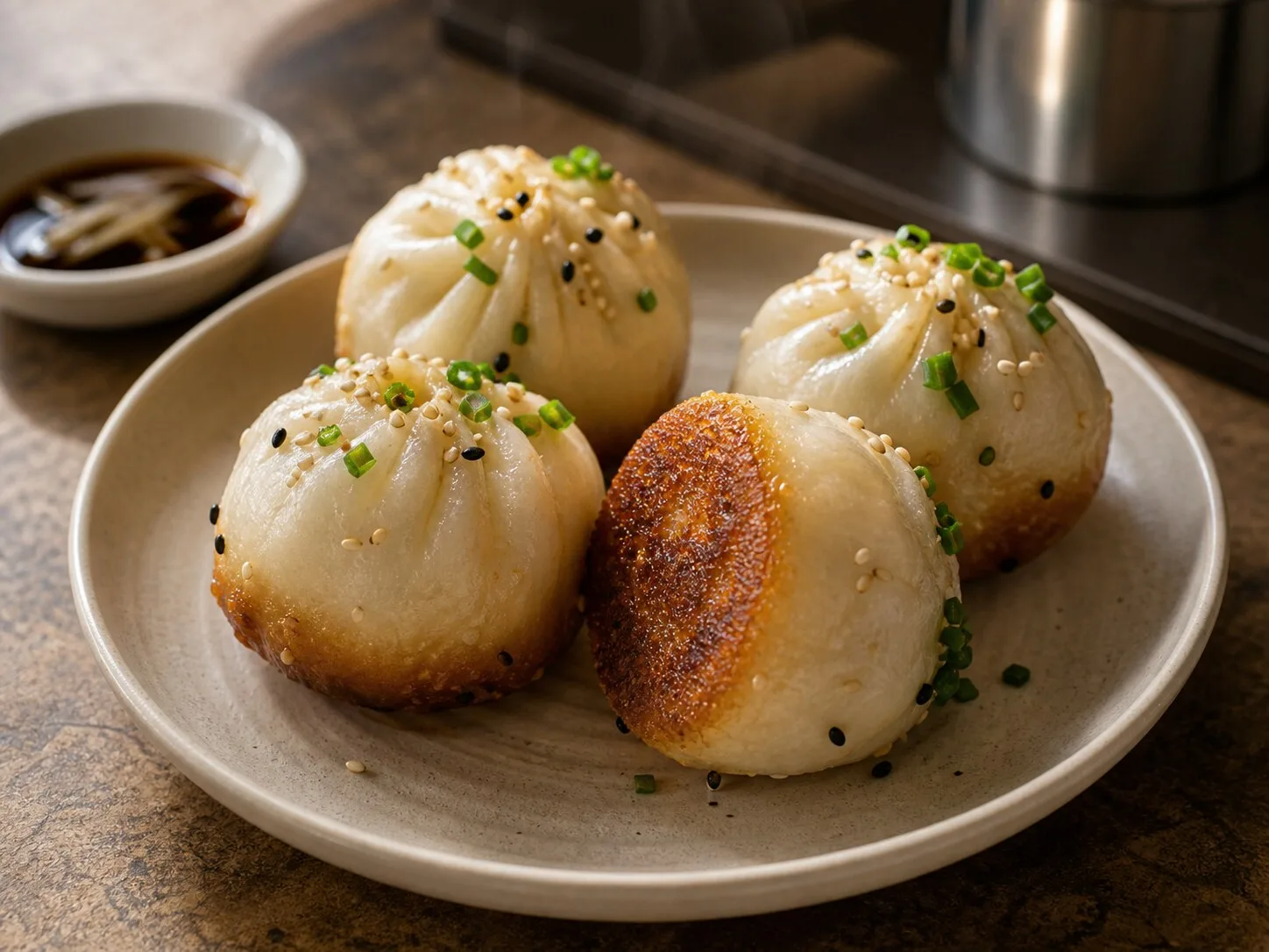 Shanghai Shengjianbao: Crispy Bottoms, Hot Soup, and Four-Piece Orders