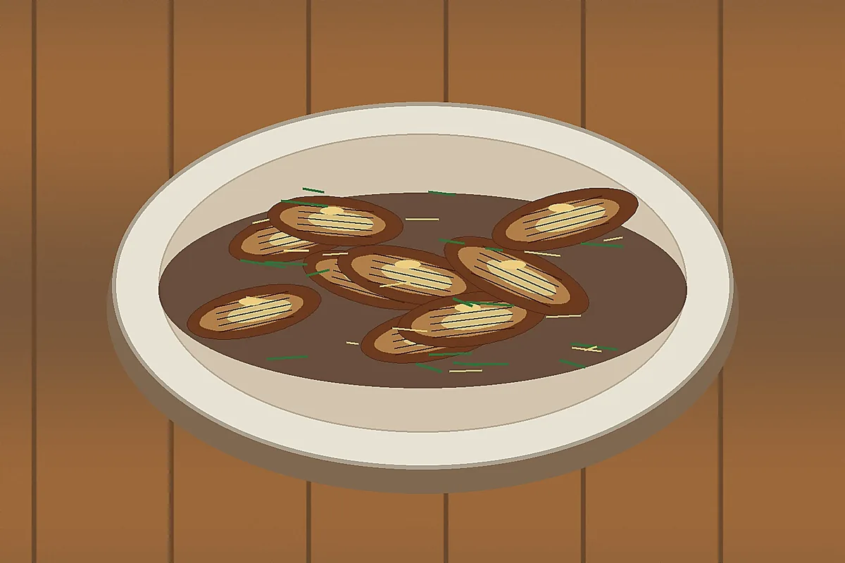 Shanghai smoked fish served as a cold appetizer in sweet savory dark sauce
