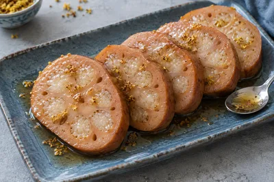 Osmanthus Sticky Rice Lotus Root: A Sweet Shanghai Menu Surprise